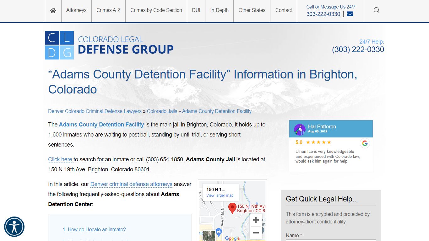 Adams County Jail In Brighton, CO: Inmate Search, Bail ...